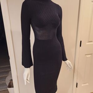 Hera Collection Elegant Black Long Sleeve Dress